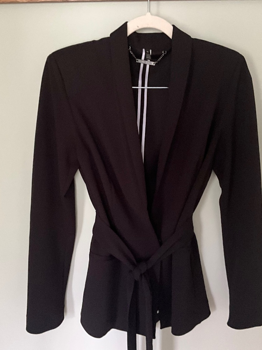 White House Black Market Black Belted Blazer 10